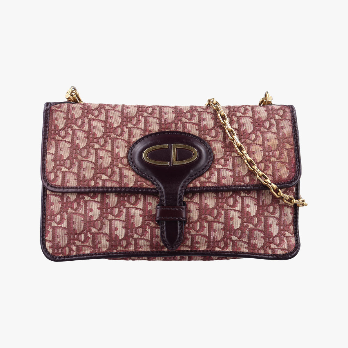 Secondhand Christian Dior Oblique Red Canvas x Leather  shoulderbag | stylenewstar