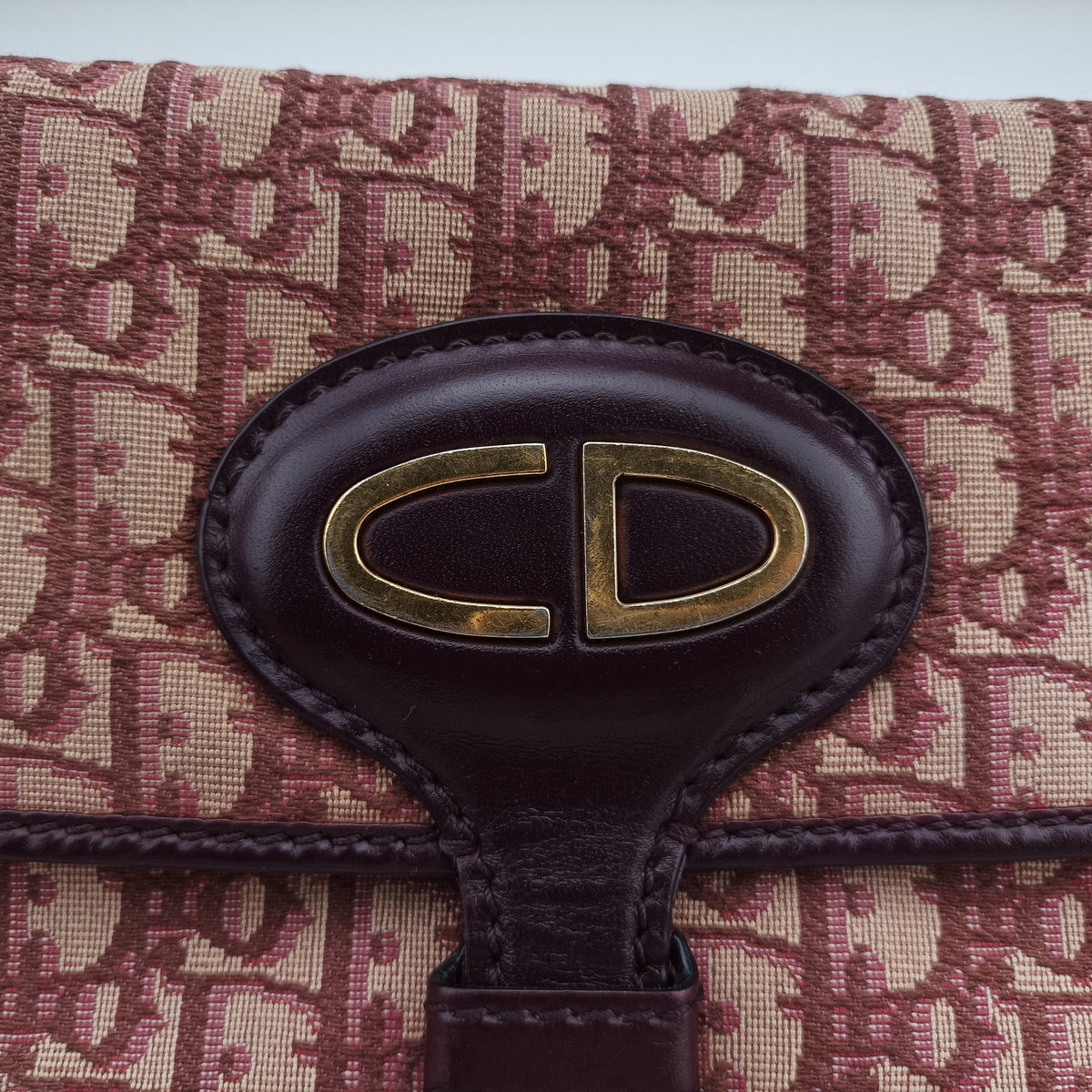 Secondhand Christian Dior Oblique Red Canvas x Leather  shoulderbag | stylenewstar
