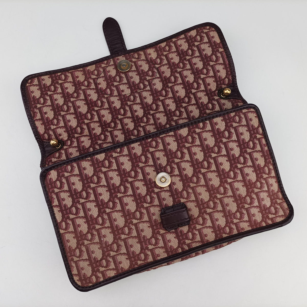 Secondhand Christian Dior Oblique Red Canvas x Leather  shoulderbag | stylenewstar