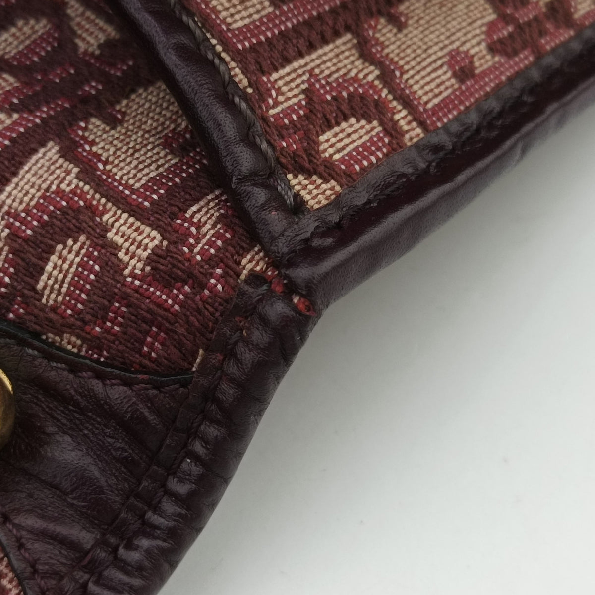 Secondhand Christian Dior Oblique Red Canvas x Leather  shoulderbag | stylenewstar