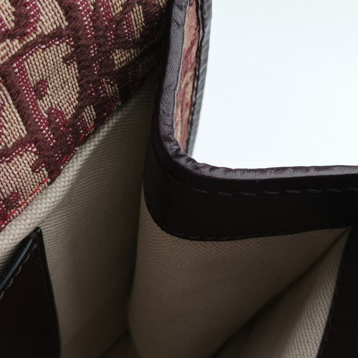 Secondhand Christian Dior Oblique Red Canvas x Leather  shoulderbag | stylenewstar