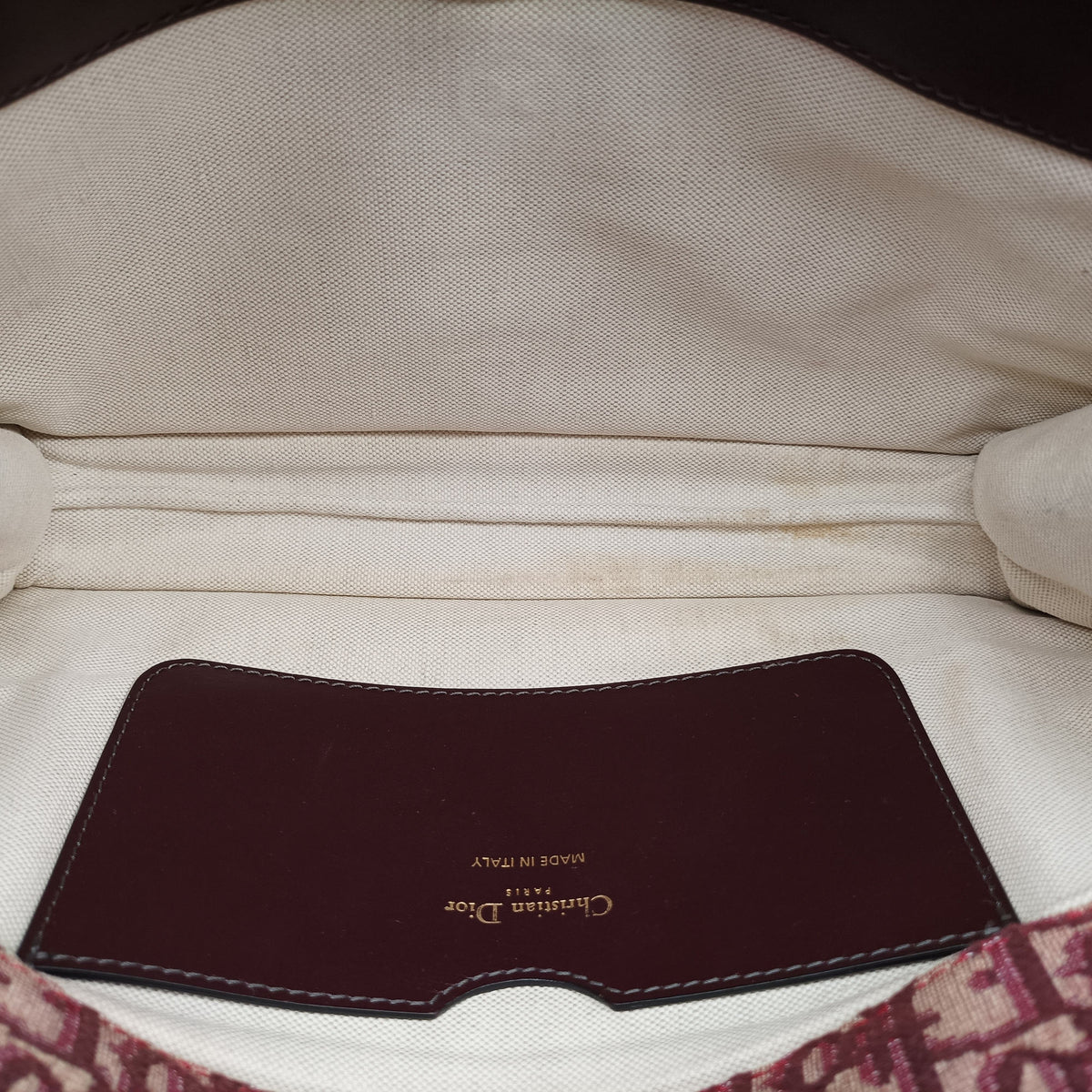 Secondhand Christian Dior Oblique Red Canvas x Leather  shoulderbag | stylenewstar