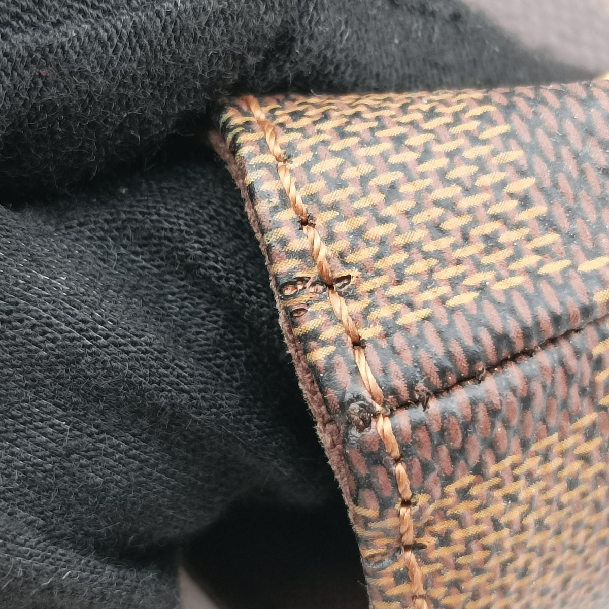 Pre-owned Louis Vuitton Cabas Bobur EBENE Damier Canvas N52006 handbag | stylenewstar