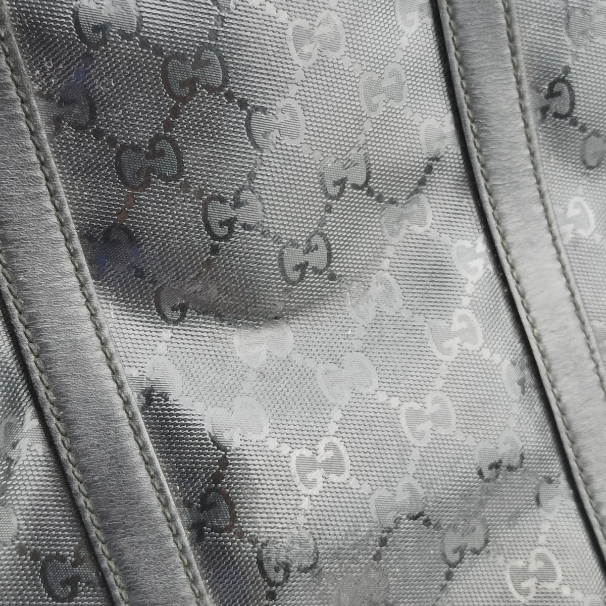 Pre-owned Gucci GG Imprime Briefcase Black PVC coated canvas 201480 handbag | stylenewstar