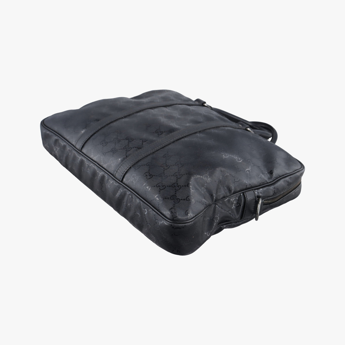 Pre-owned Gucci GG Imprime Briefcase Black PVC coated canvas 201480 handbag | stylenewstar