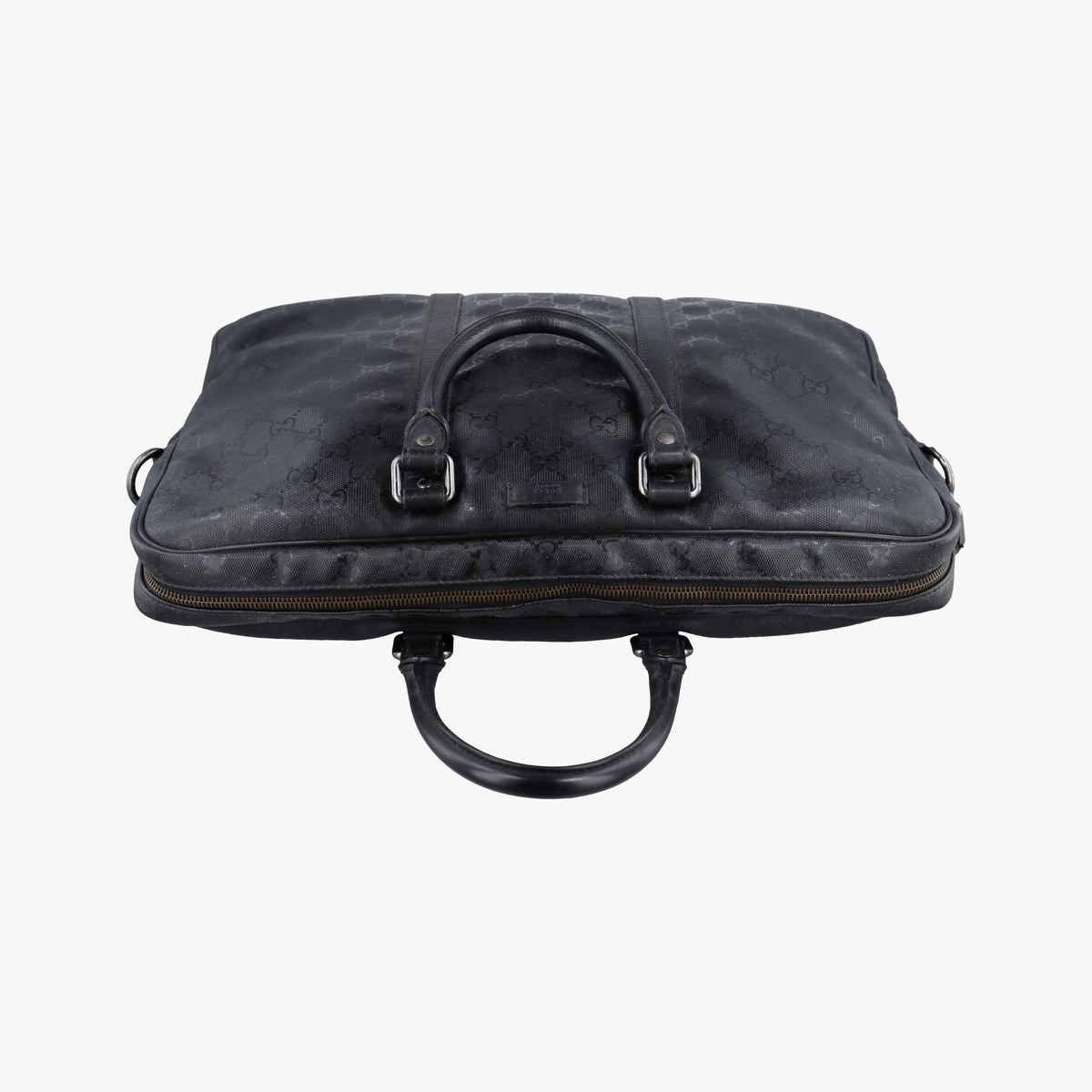 Pre-owned Gucci GG Imprime Briefcase Black PVC coated canvas 201480 handbag | stylenewstar