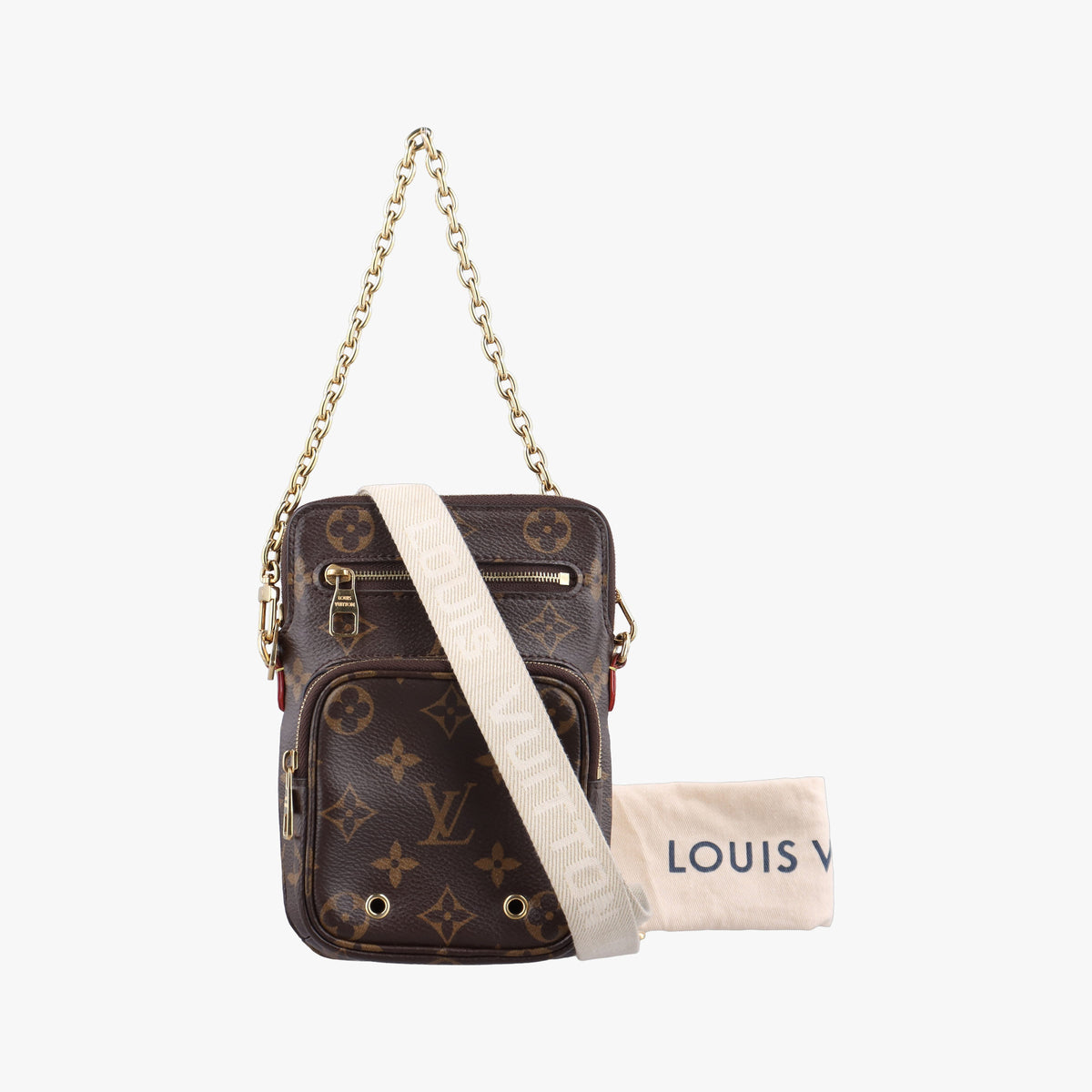 Pre-owned Louis Vuitton Utility Brown Monogram canvas M80746 shoulderbag | stylenewstar