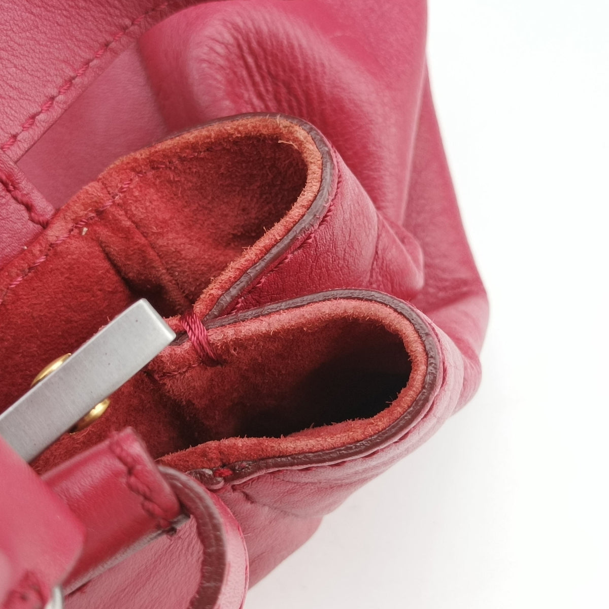 Pre-owned Fendi PEEKABOO Red Leather 8BN226 shoulderbag | stylenewstar
