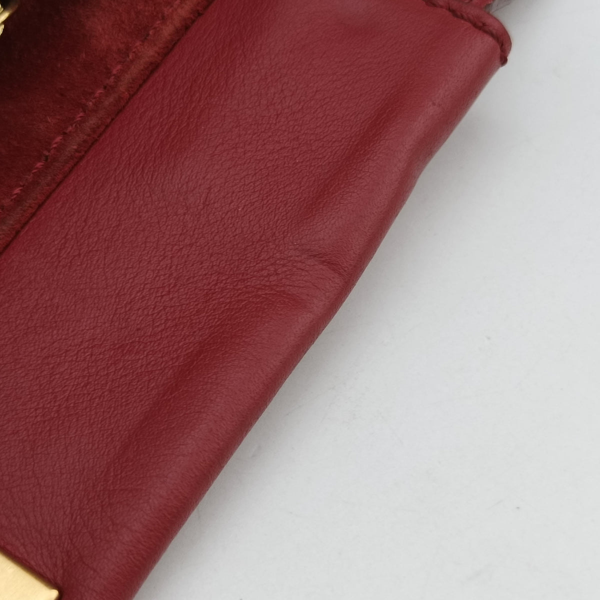 Pre-owned Fendi PEEKABOO Red Leather 8BN226 shoulderbag | stylenewstar