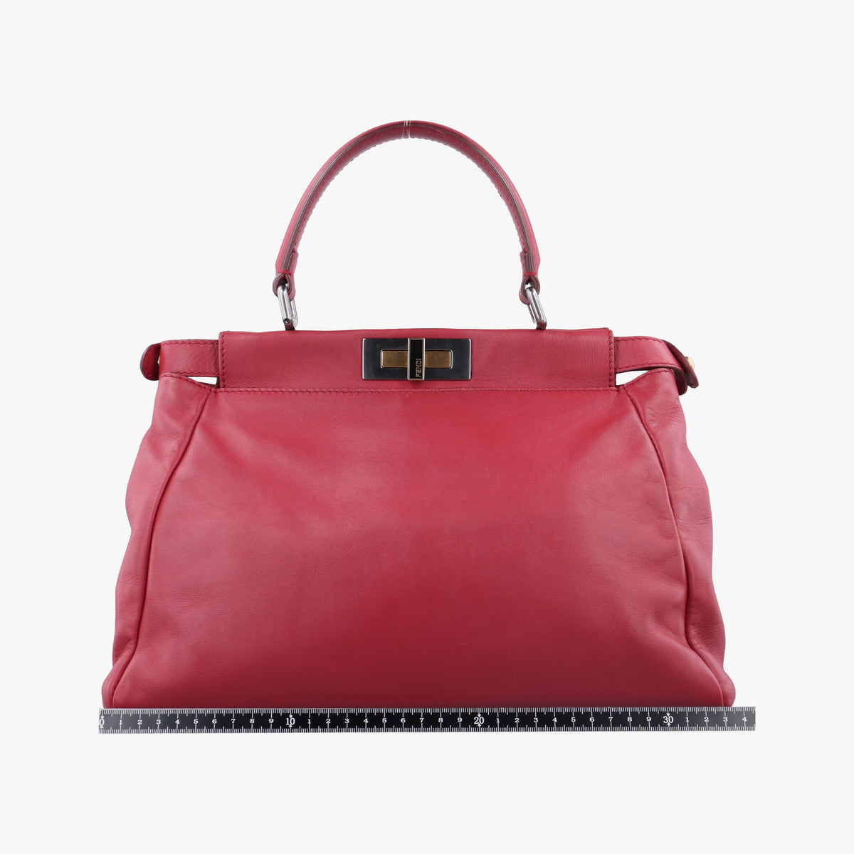 Pre-owned Fendi PEEKABOO Red Leather 8BN226 shoulderbag | stylenewstar