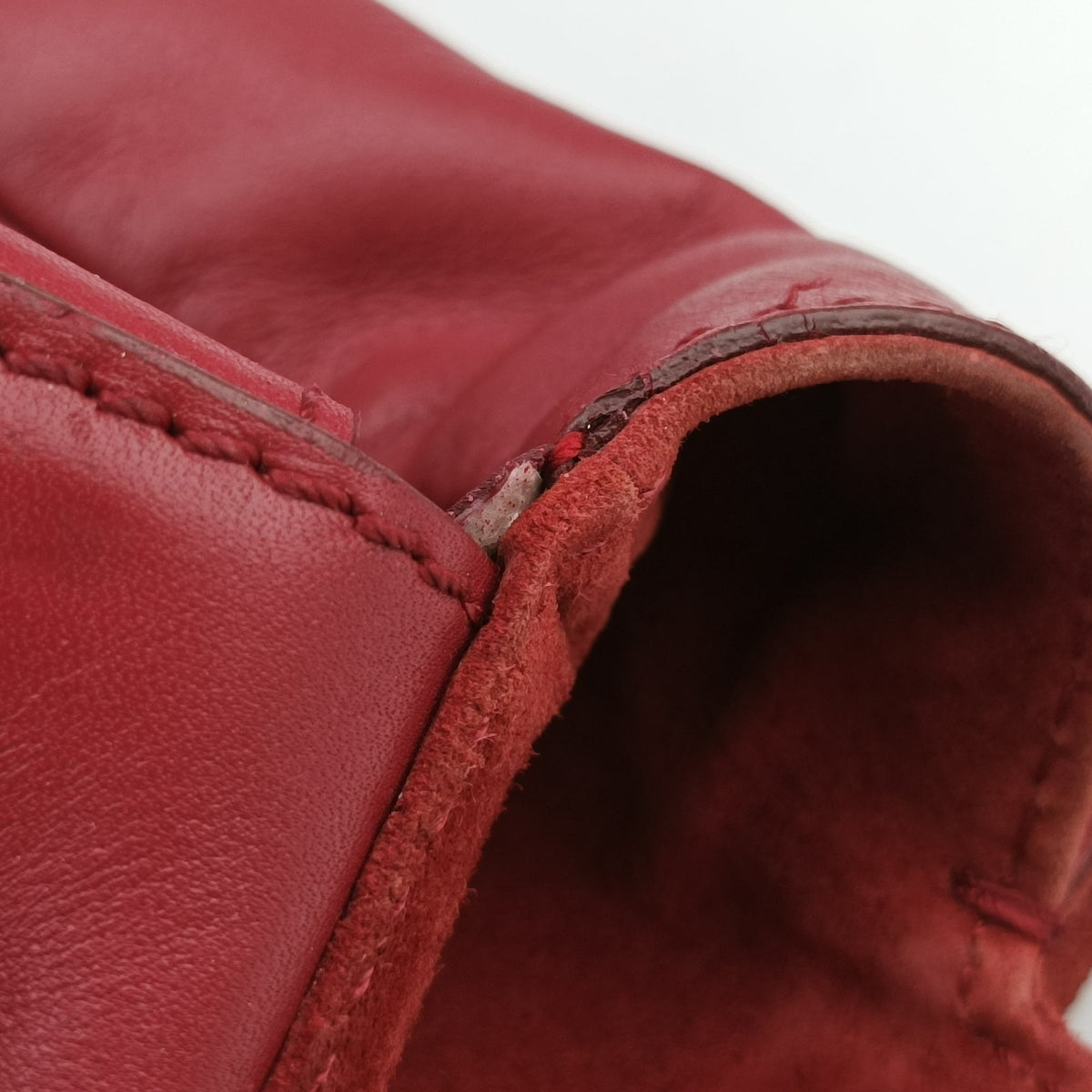 Pre-owned Fendi PEEKABOO Red Leather 8BN226 shoulderbag | stylenewstar