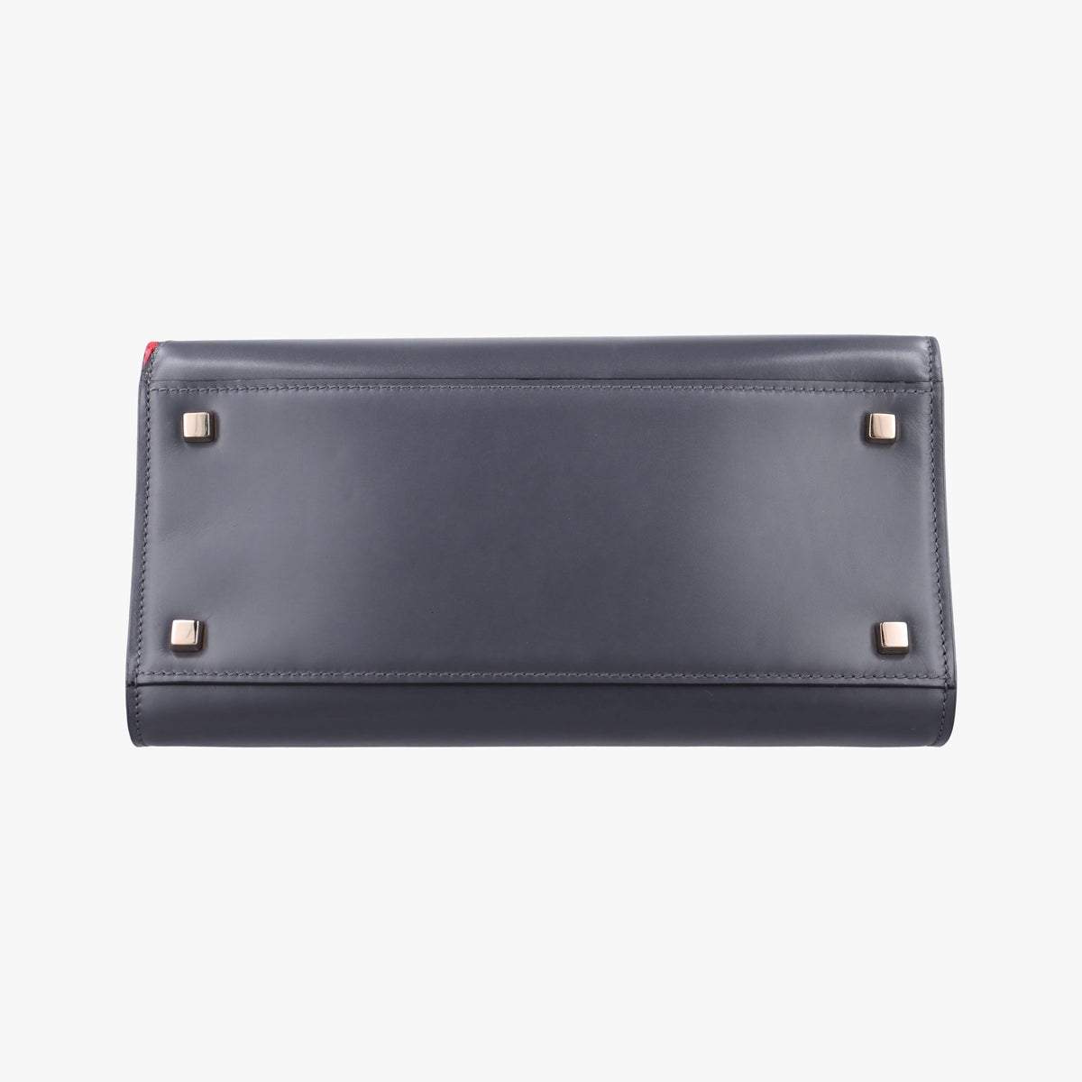 Secondhand Valextra Iside Grey x Red Calf Leather  shoulderbag | stylenewstar