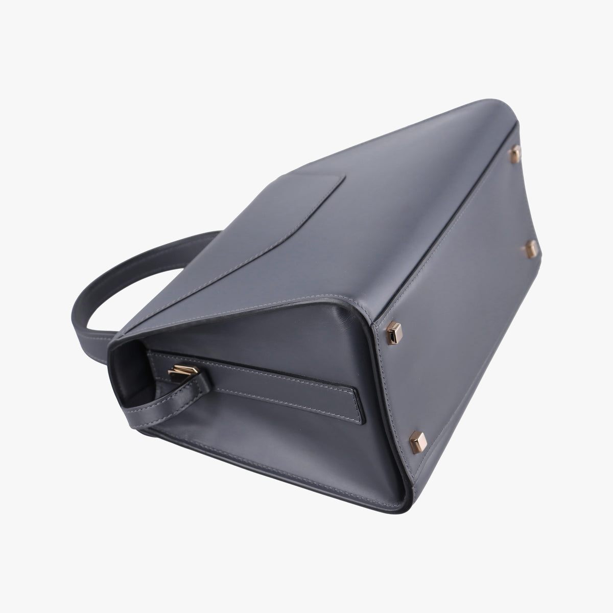 Secondhand Valextra Iside Grey x Red Calf Leather  shoulderbag | stylenewstar