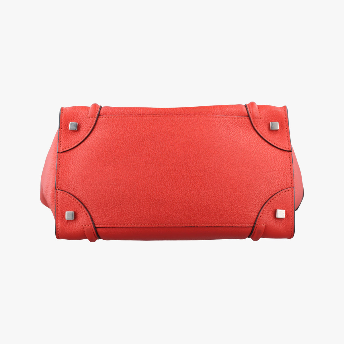Pre-owned Celine Luggage Mini Shopper Red Leather  handbag | stylenewstar