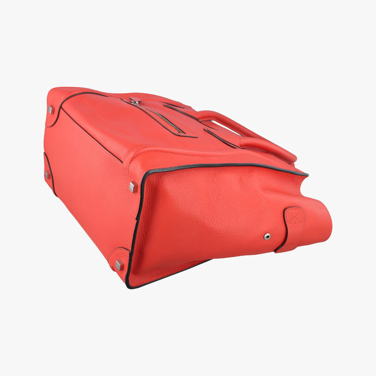 Pre-owned Celine Luggage Mini Shopper Red Leather  handbag | stylenewstar