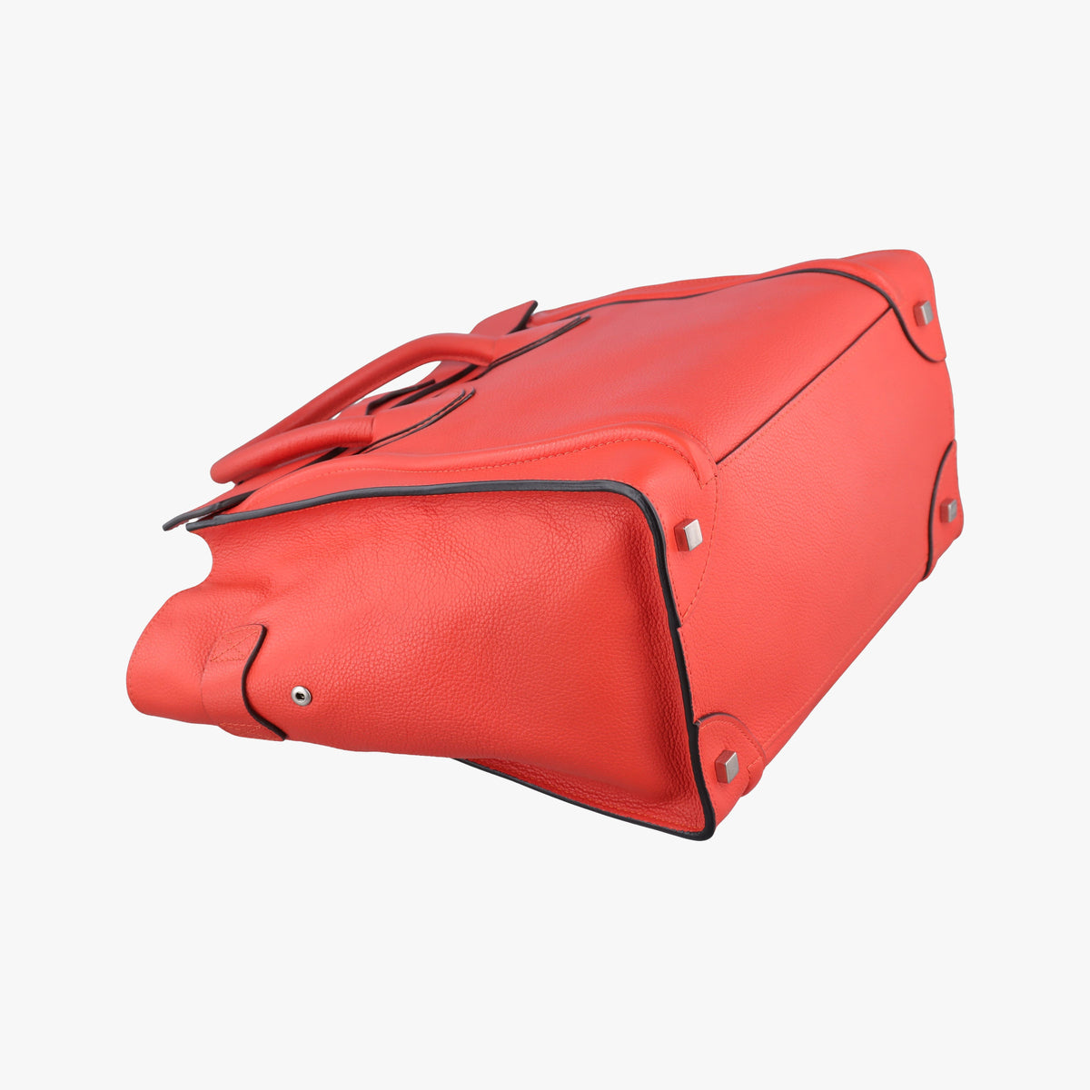 Pre-owned Celine Luggage Mini Shopper Red Leather  handbag | stylenewstar