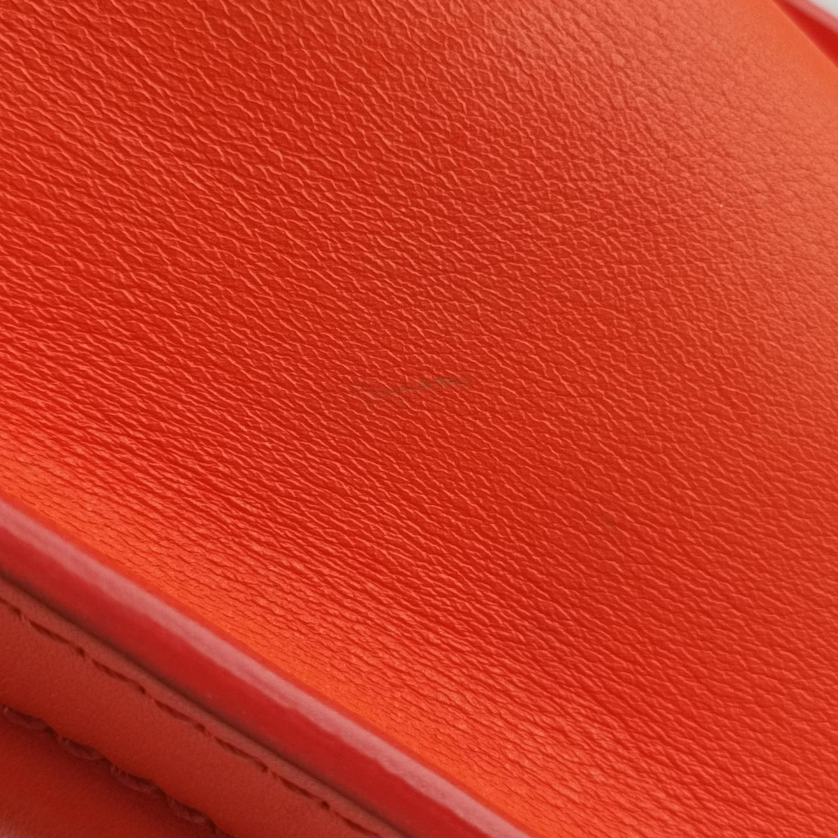Pre-owned Celine Luggage Micro shopper Orange leather  handbag | stylenewstar