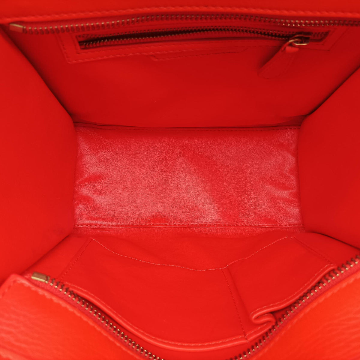 Pre-owned Celine Luggage Micro shopper Orange leather  handbag | stylenewstar