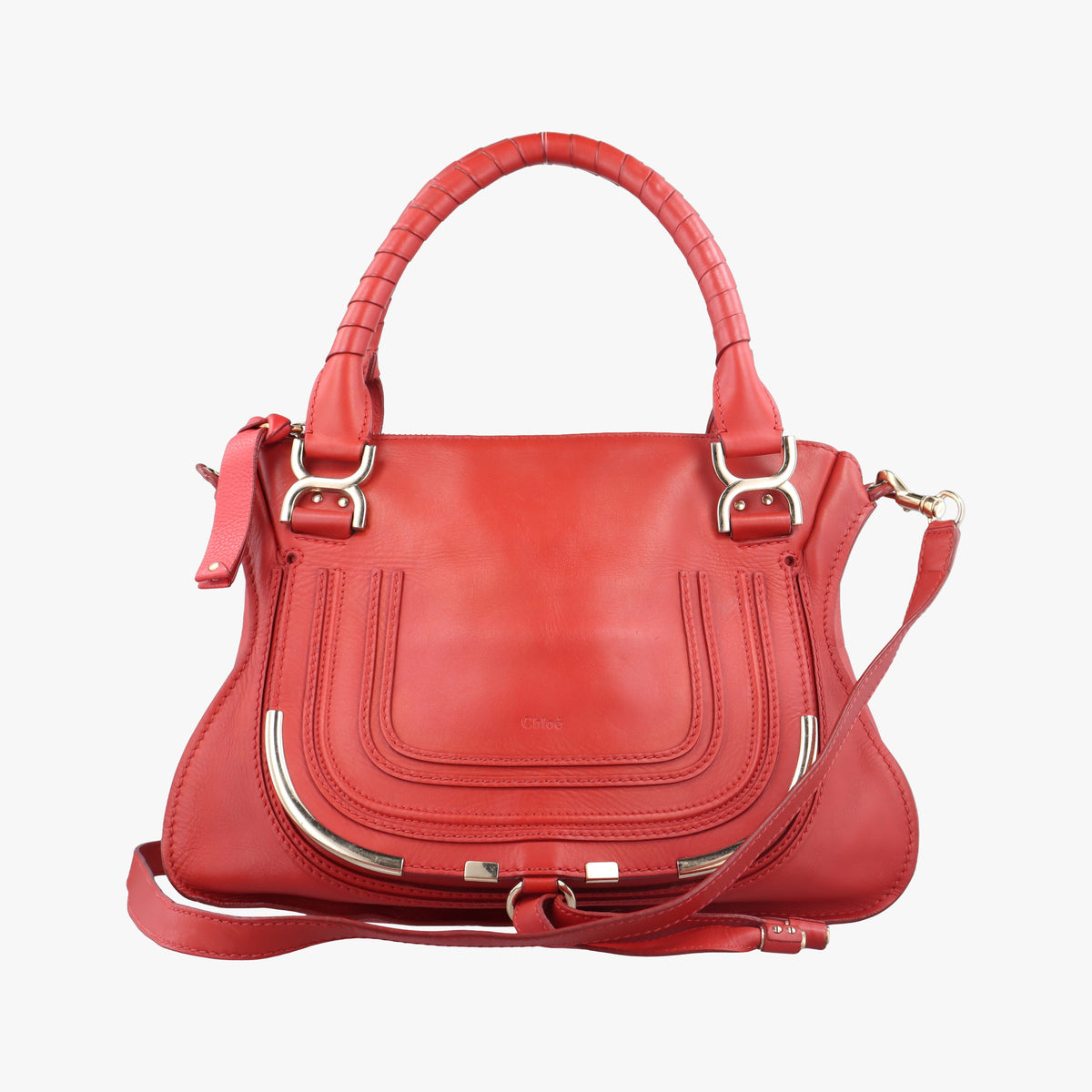 Pre-owned Chloe Mercy Red Leather  shoulderbag | stylenewstar