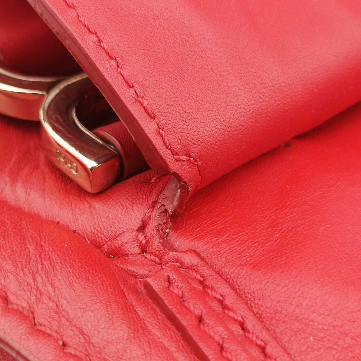 Pre-owned Chloe Mercy Red Leather  shoulderbag | stylenewstar