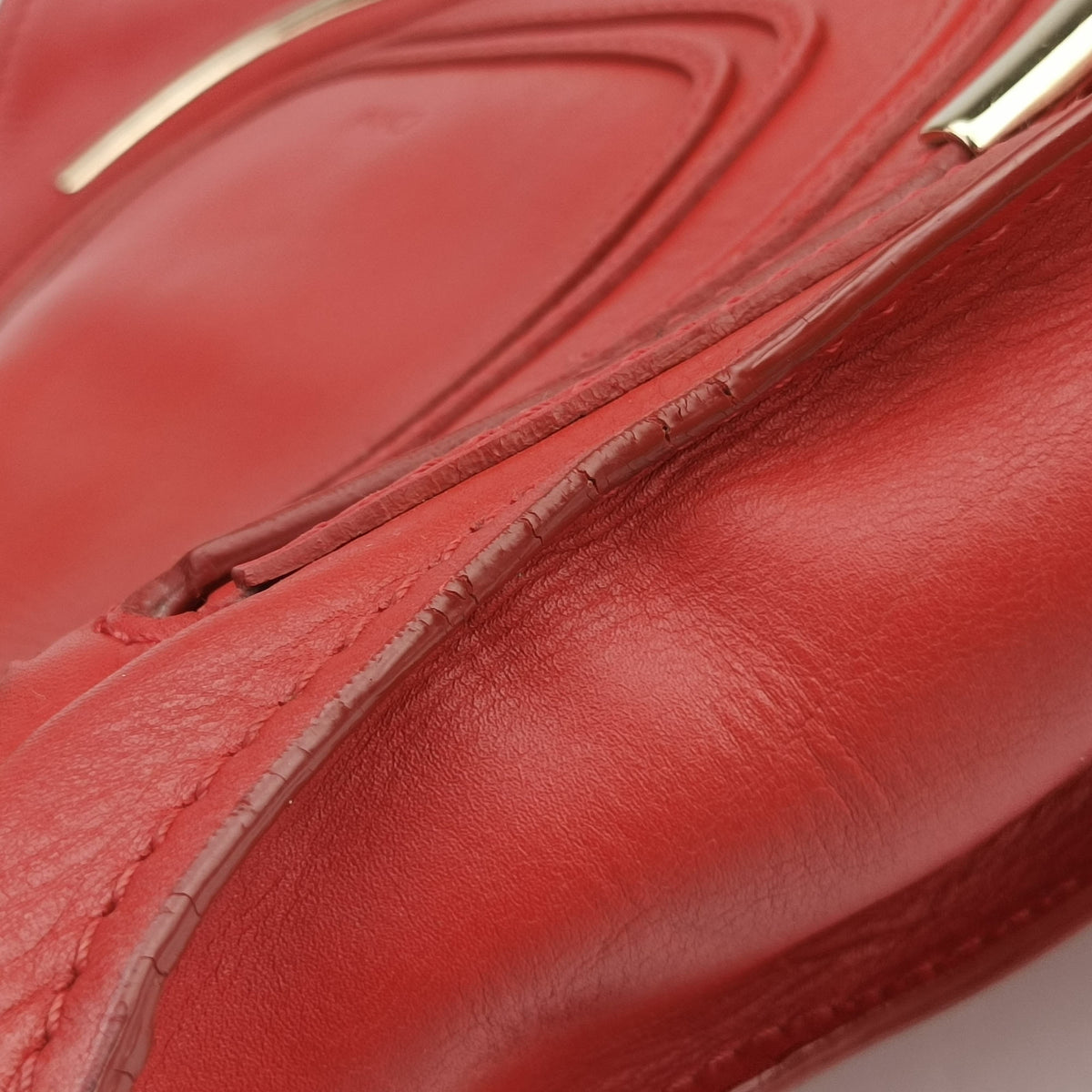 Pre-owned Chloe Mercy Red Leather  shoulderbag | stylenewstar