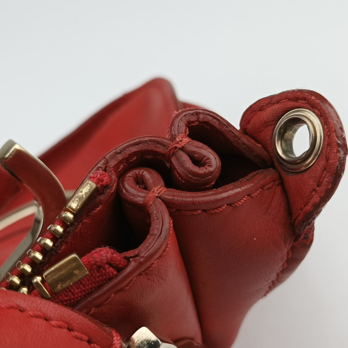 Pre-owned Chloe Mercy Red Leather  shoulderbag | stylenewstar