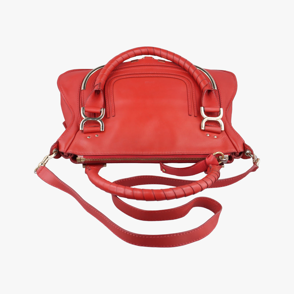 Pre-owned Chloe Mercy Red Leather  shoulderbag | stylenewstar