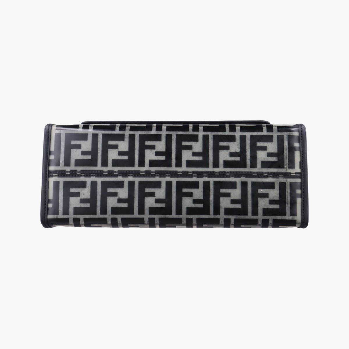 Pre-owned Fendi Runaway Shopper Black PVC Coated Canvas 8BH353 shoulderbag | stylenewstar