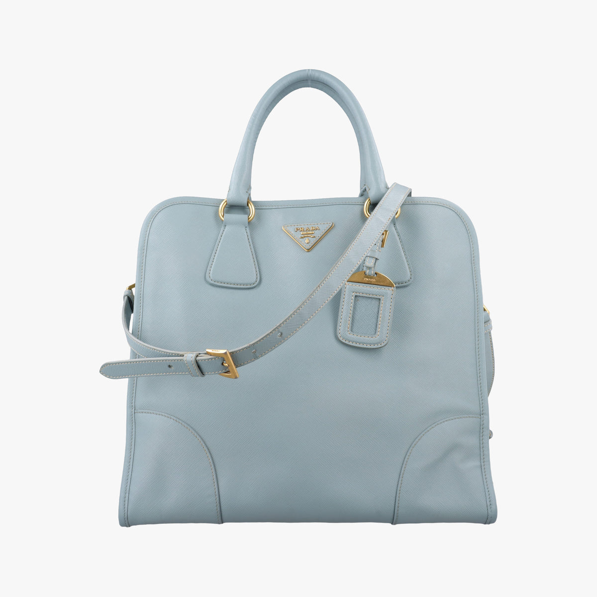 Secondhand Prada Paradigme Lucido Tote Top Handle Blue SAFFIANO　Leather BN2254 shoulderbag | stylenewstar