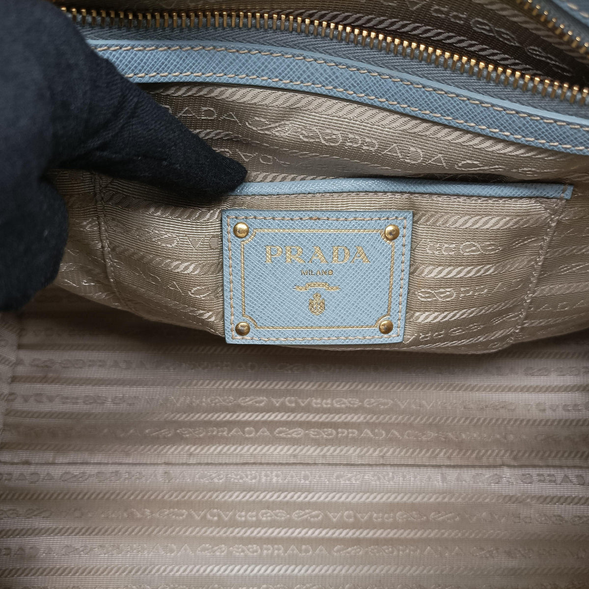 Secondhand Prada Paradigme Lucido Tote Top Handle Blue SAFFIANO　Leather BN2254 shoulderbag | stylenewstar