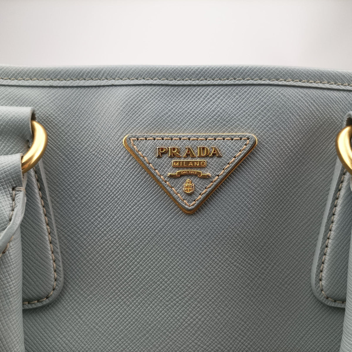 Secondhand Prada Paradigme Lucido Tote Top Handle Blue SAFFIANO　Leather BN2254 shoulderbag | stylenewstar