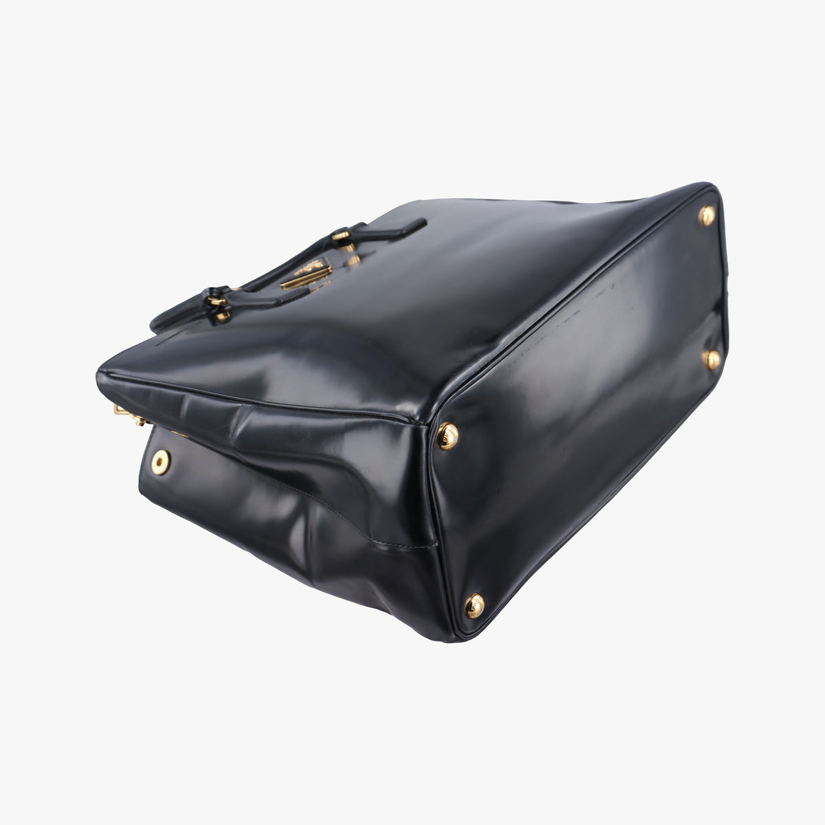 Pre-owned Prada Galleria Black patent 1BA274 handbag | stylenewstar