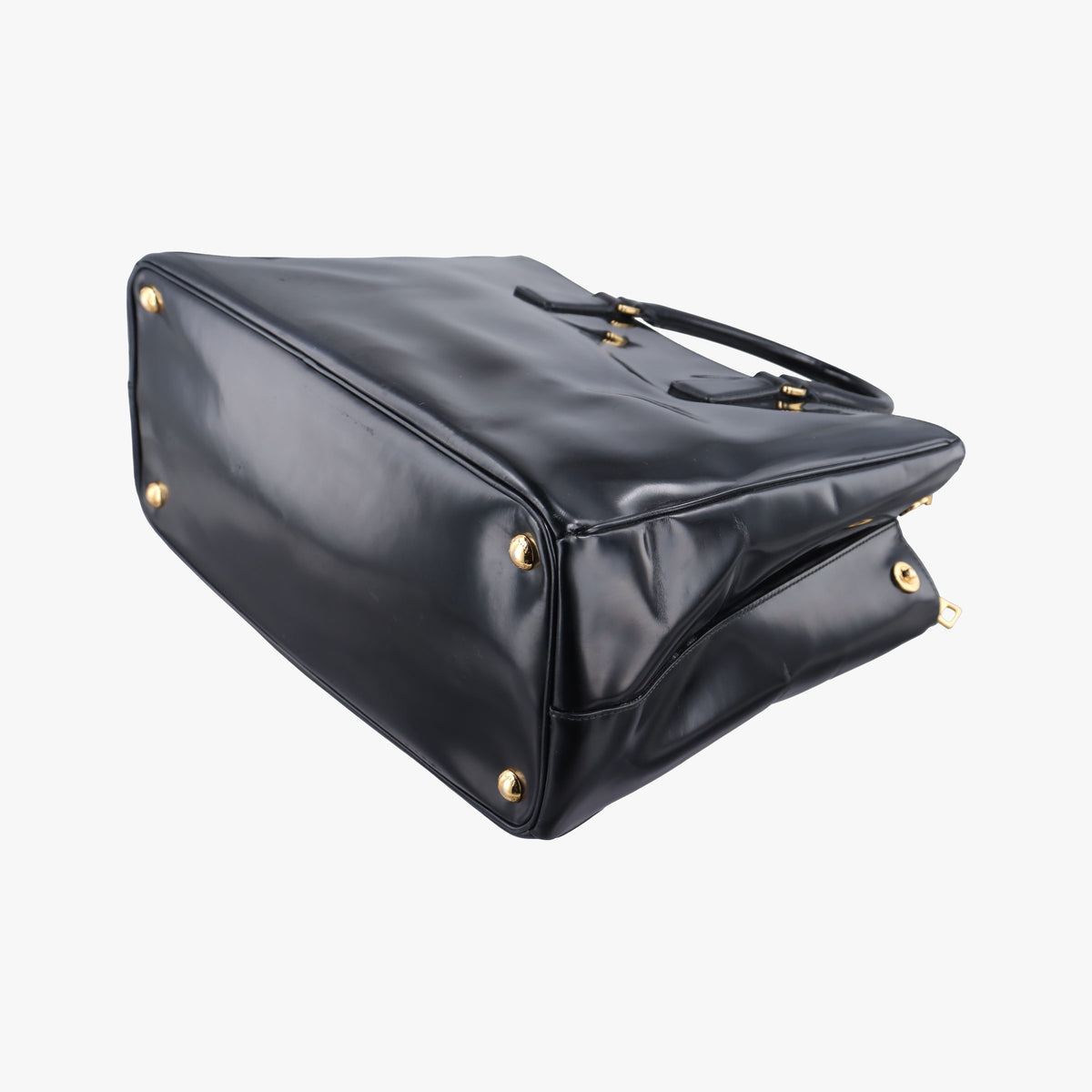 Pre-owned Prada Galleria Black patent 1BA274 handbag | stylenewstar