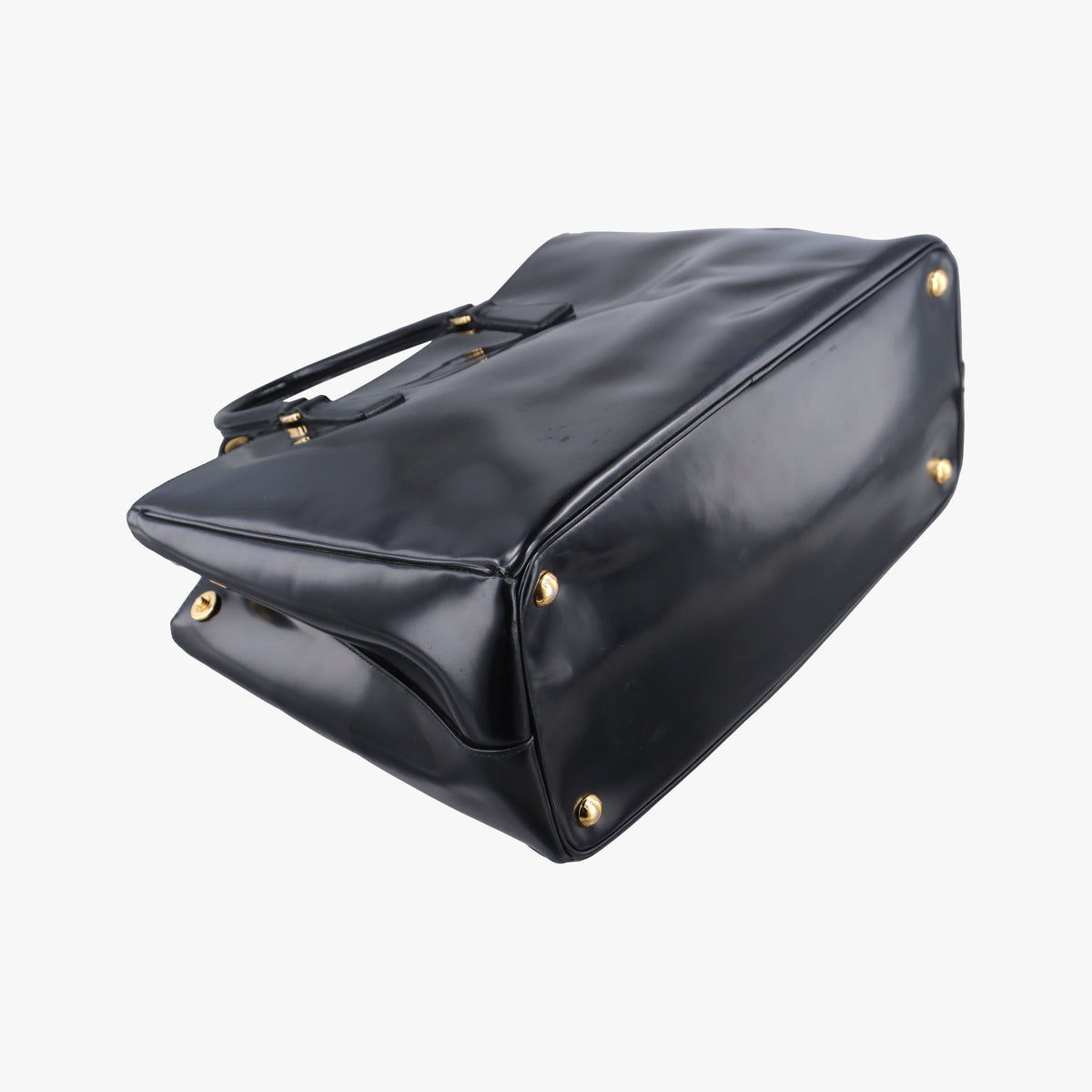 Pre-owned Prada Galleria Black patent 1BA274 handbag | stylenewstar