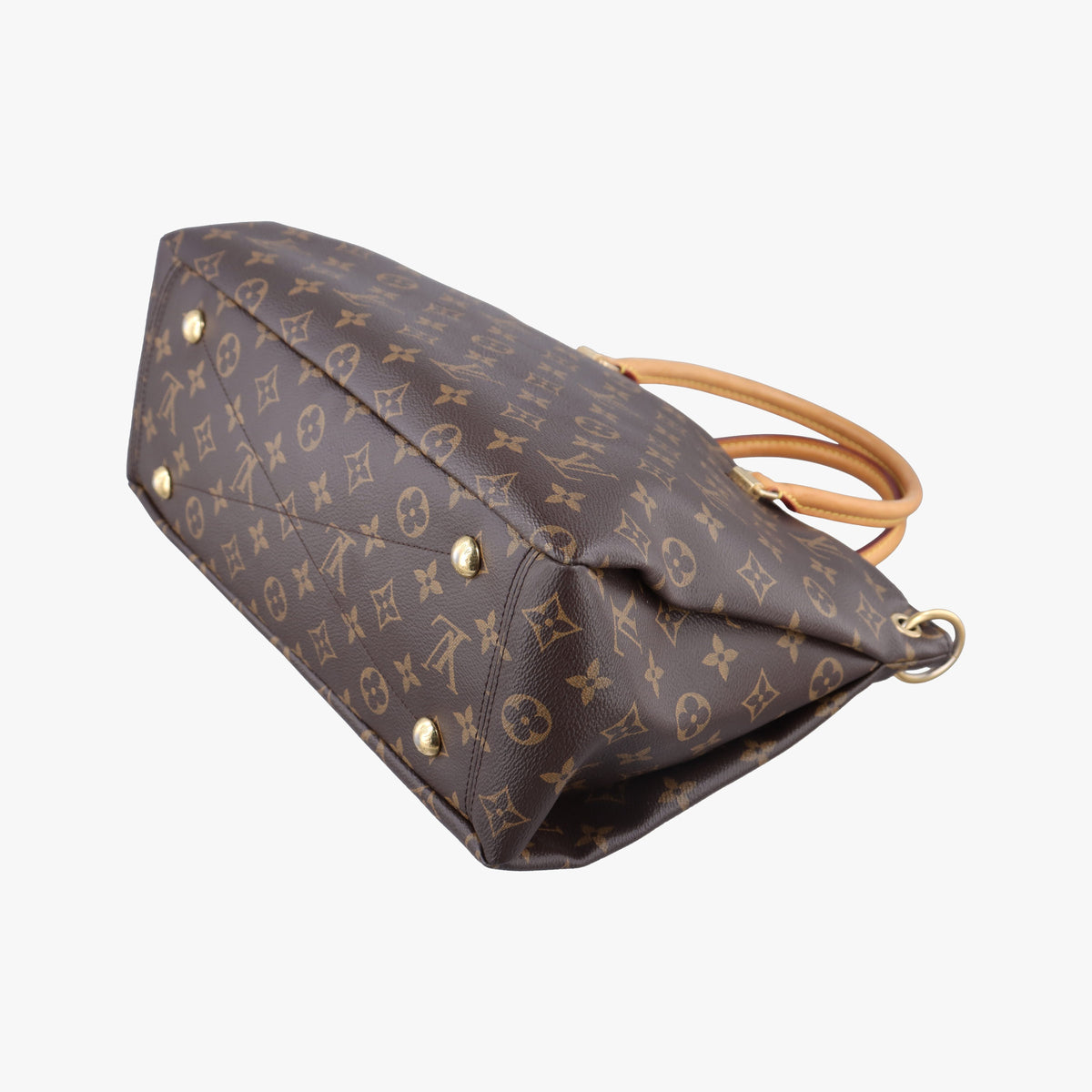 Pre-owned Louis Vuitton PALLAS brown×CERISE Monogram Canvas×calf leather M41175 shoulderbag | stylenewstar