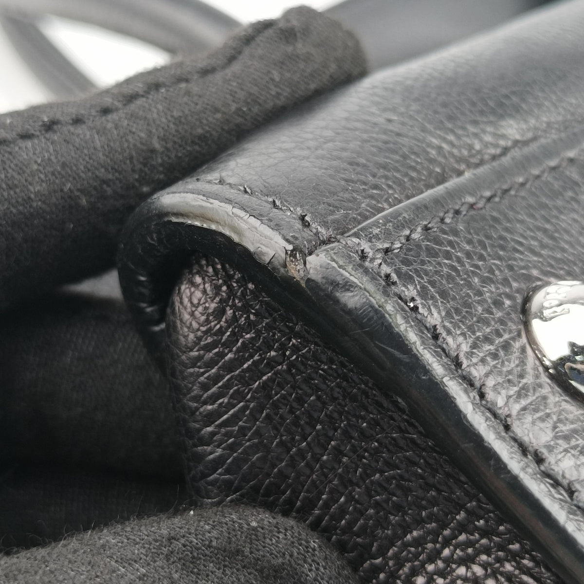 Vintage Prada Twin Pocket Winged Tote Black Leather BN2619 handbag | stylenewstar