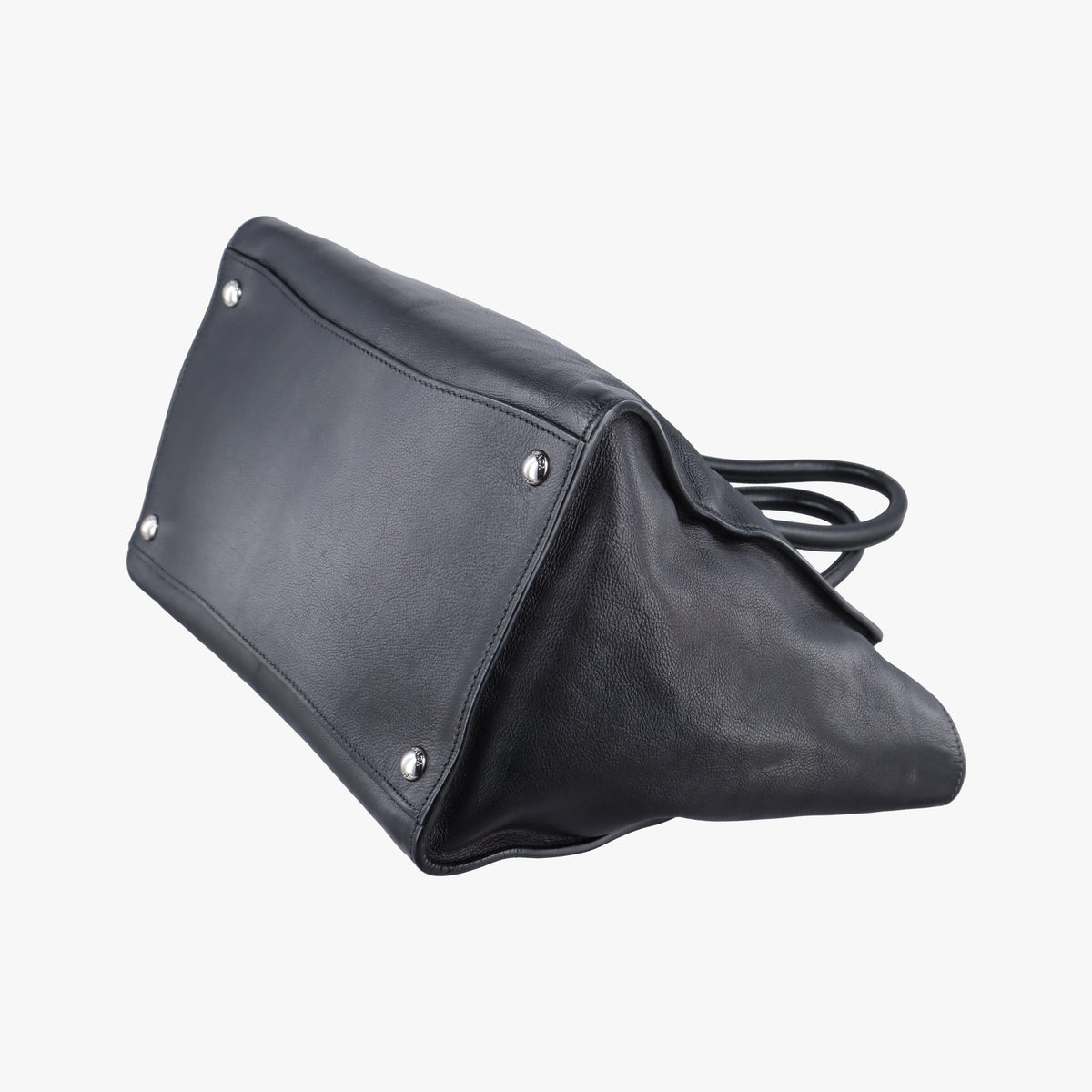 Pre-owned Prada Twin Pocket Winged Tote Black Leather BN2619 handbag | stylenewstar