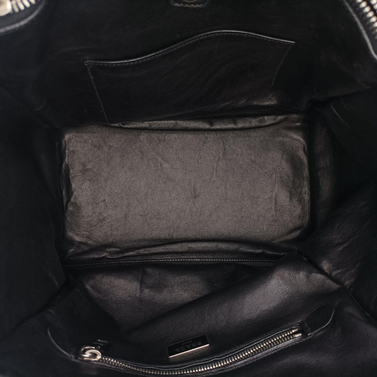 Pre-owned Prada Twin Pocket Winged Tote Black Leather BN2619 handbag | stylenewstar