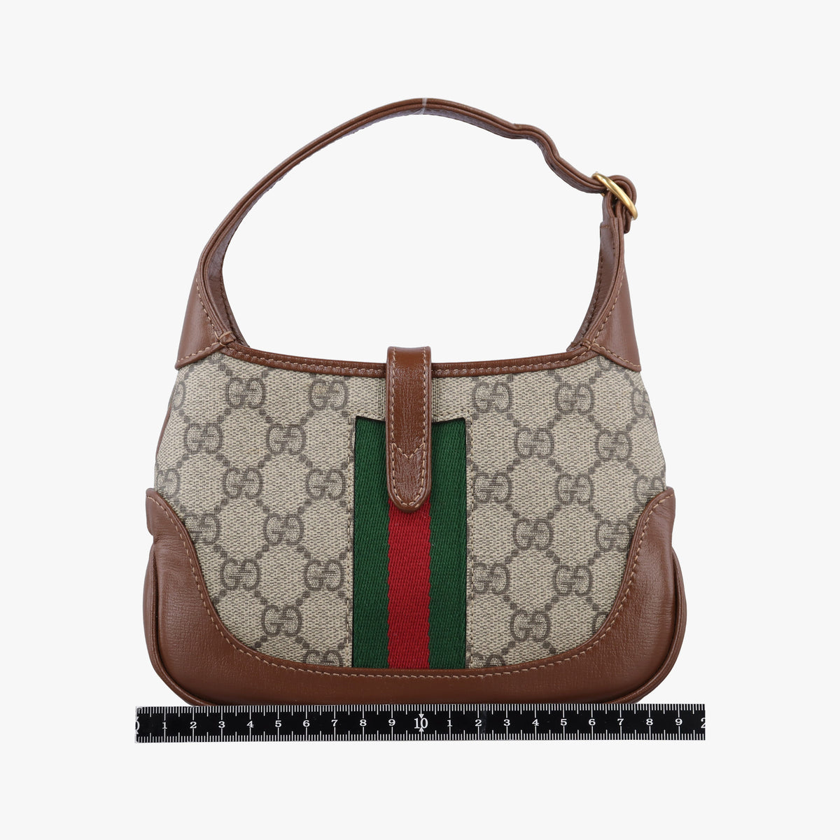 Vintage Gucci Jackie 1961 GG Supreme brown x beige PVC coated canvas×Leather 637092 shoulderbag | stylenewstar
