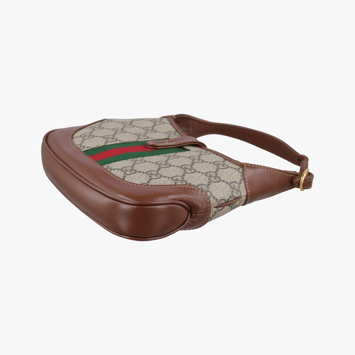 Vintage Gucci Jackie 1961 GG Supreme brown x beige PVC coated canvas×Leather 637092 shoulderbag | stylenewstar