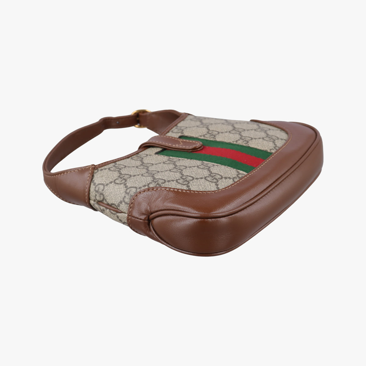 Vintage Gucci Jackie 1961 GG Supreme brown x beige PVC coated canvas×Leather 637092 shoulderbag | stylenewstar