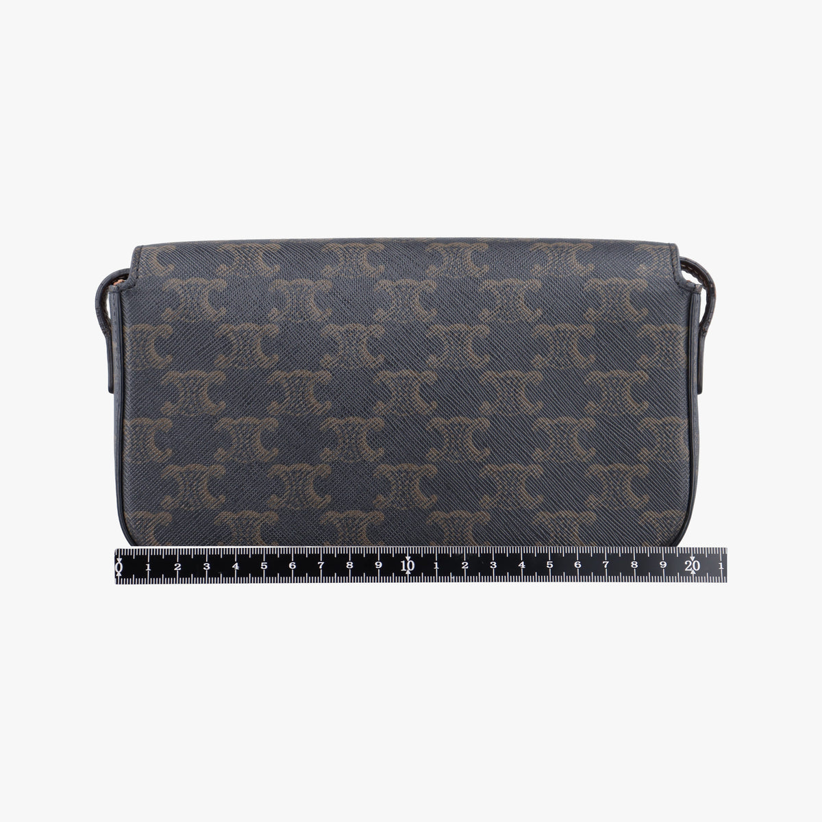 Pre-owned Celine Claude Triomphe Brown PVC coated canvas  shoulderbag | stylenewstar