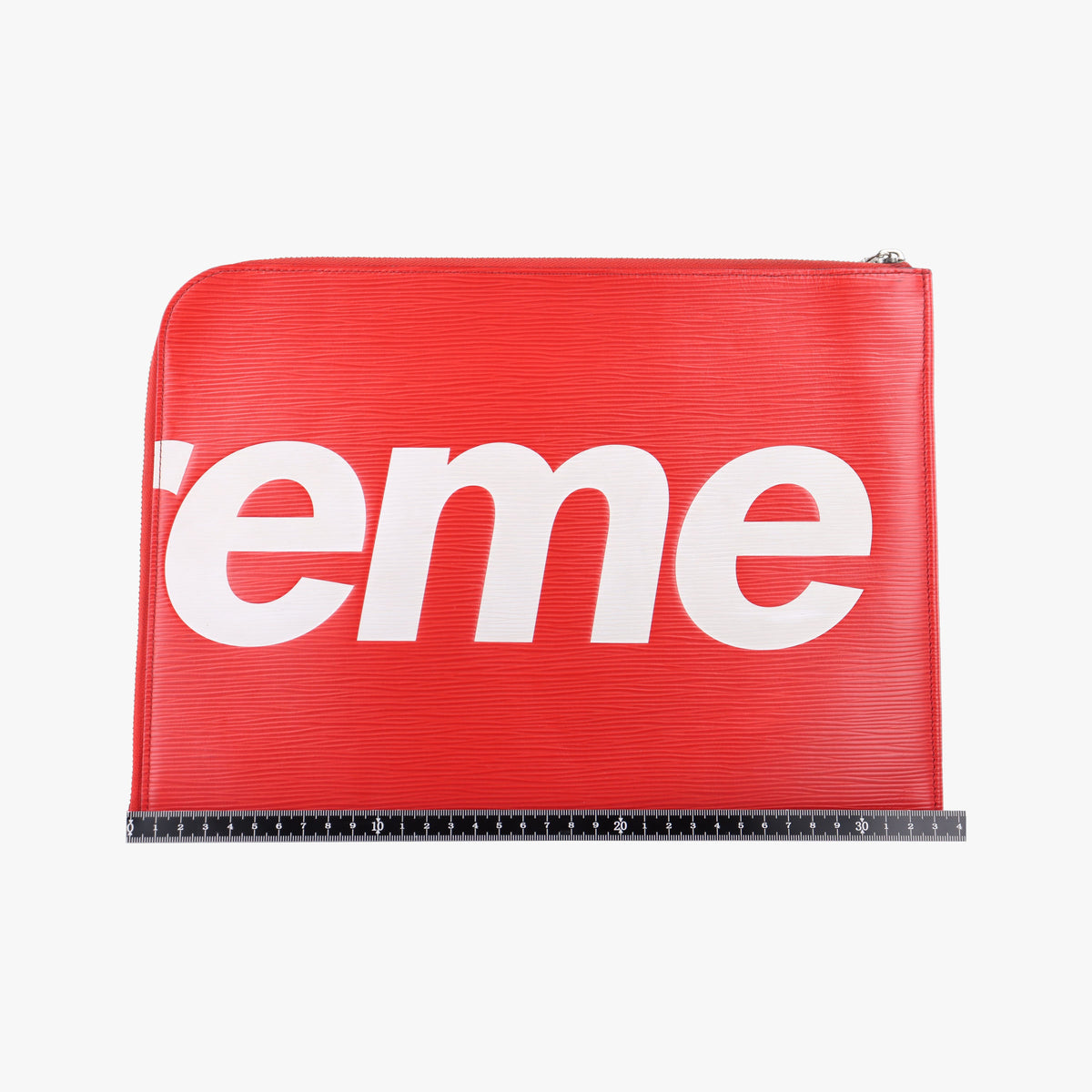 Pre-owned Louis Vuitton Pochette Jour GM Supreme Collaboration ROUGE×white epi M67722 clutchbag | stylenewstar