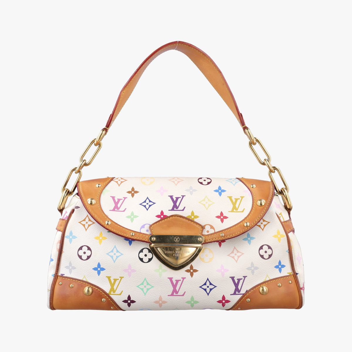 Pre-owned Louis Vuitton BEVERLY MM White Monogram Multicolor M40203 shoulderbag | stylenewstar