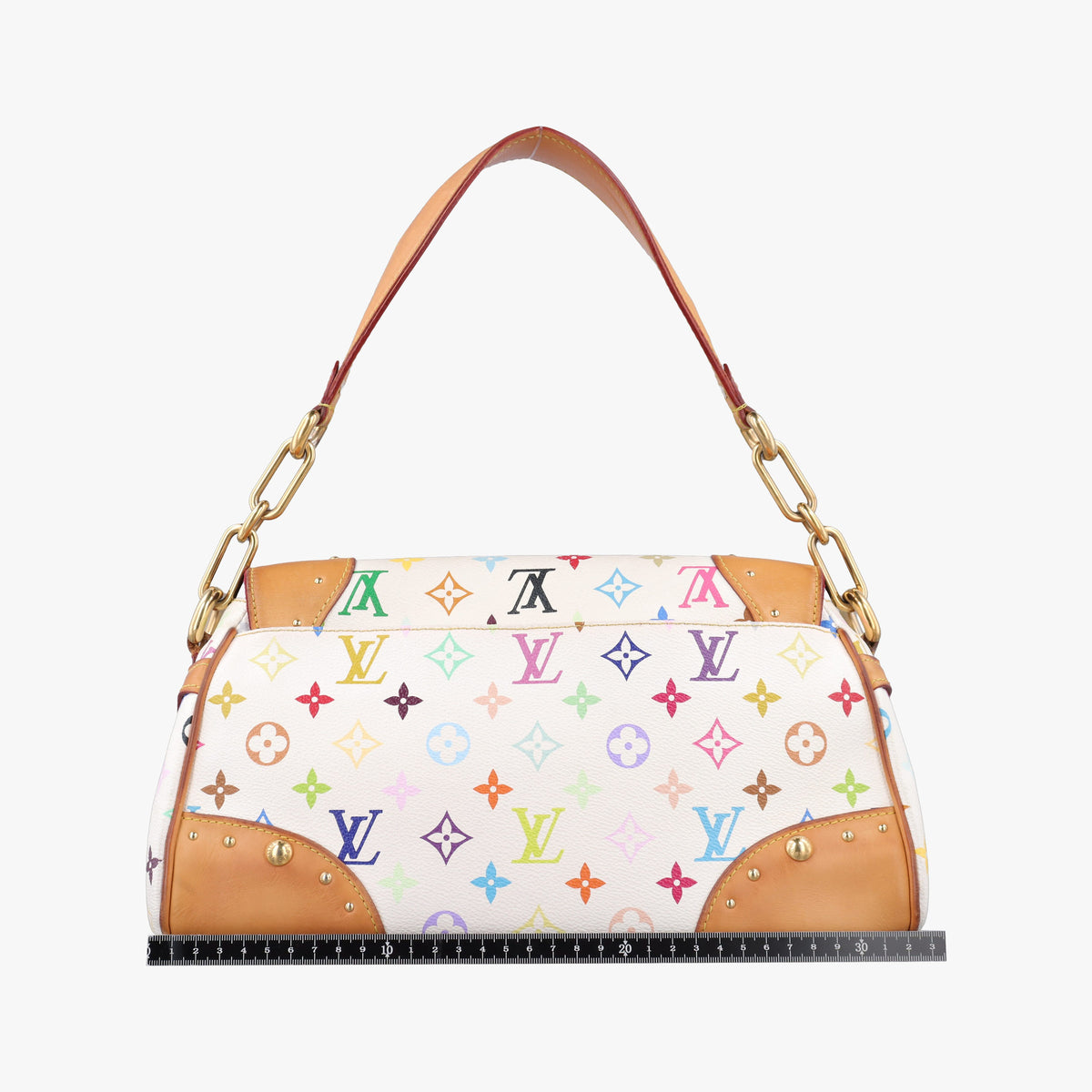 Pre-owned Louis Vuitton BEVERLY MM White Monogram Multicolor M40203 shoulderbag | stylenewstar