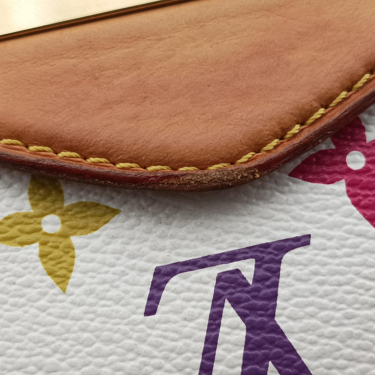 Pre-owned Louis Vuitton BEVERLY MM White Monogram Multicolor M40203 shoulderbag | stylenewstar