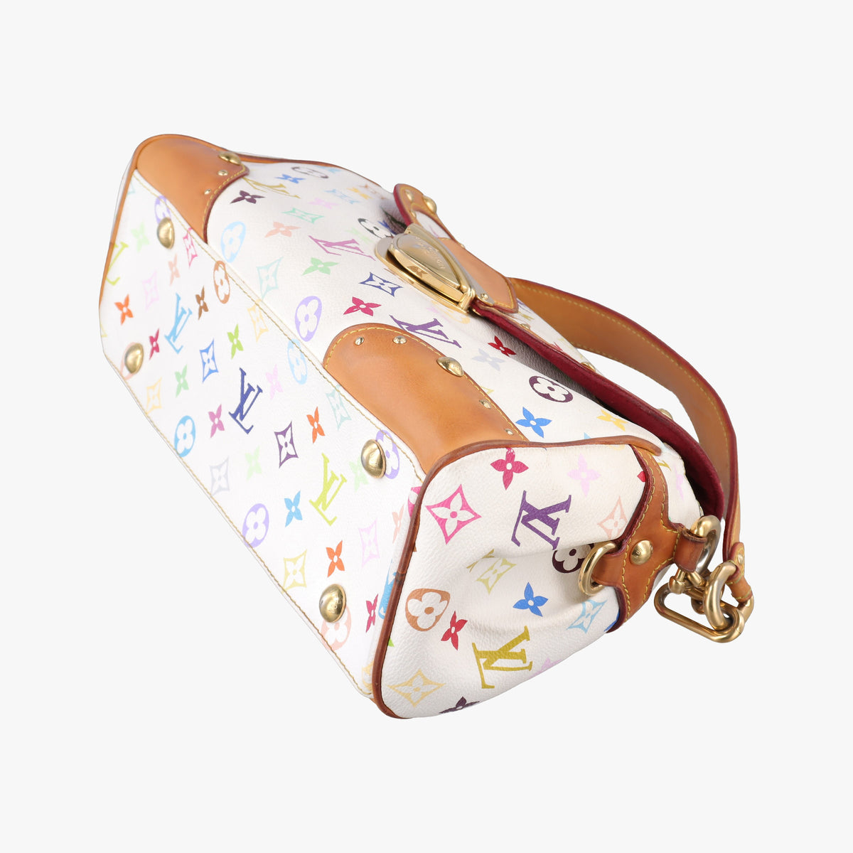 Pre-owned Louis Vuitton BEVERLY MM White Monogram Multicolor M40203 shoulderbag | stylenewstar