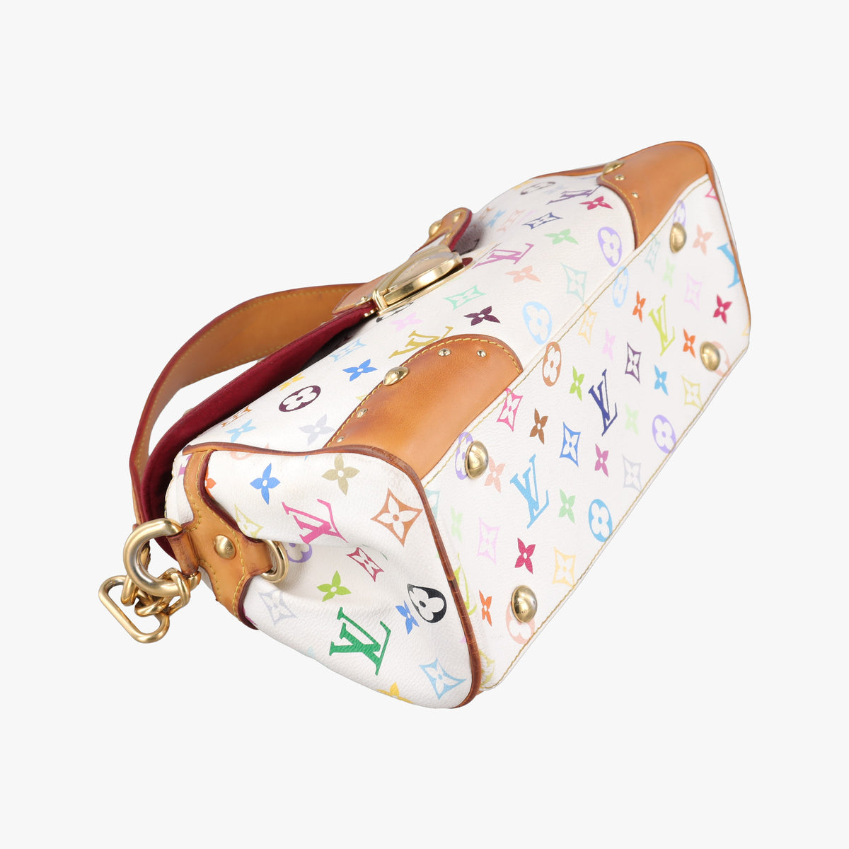 Pre-owned Louis Vuitton BEVERLY MM White Monogram Multicolor M40203 shoulderbag | stylenewstar