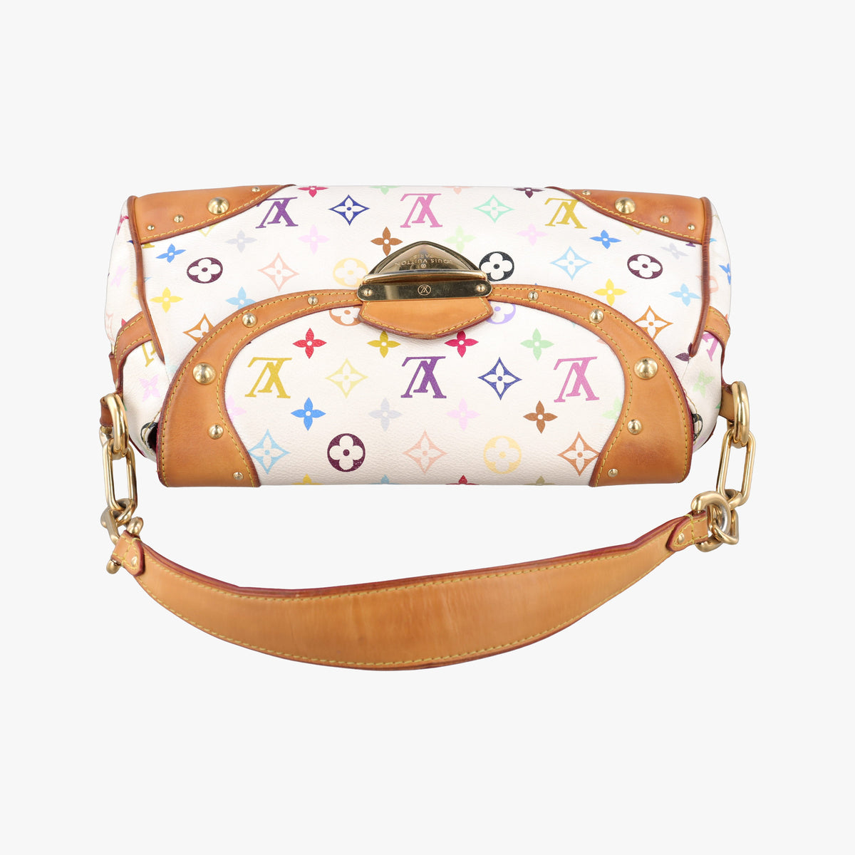 Pre-owned Louis Vuitton BEVERLY MM White Monogram Multicolor M40203 shoulderbag | stylenewstar