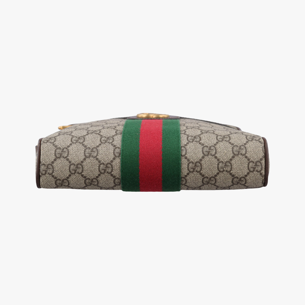 Pre-owned Gucci Ophidia brown×Beige PVC coated canvas×leather 547926 shoulderbag | stylenewstar